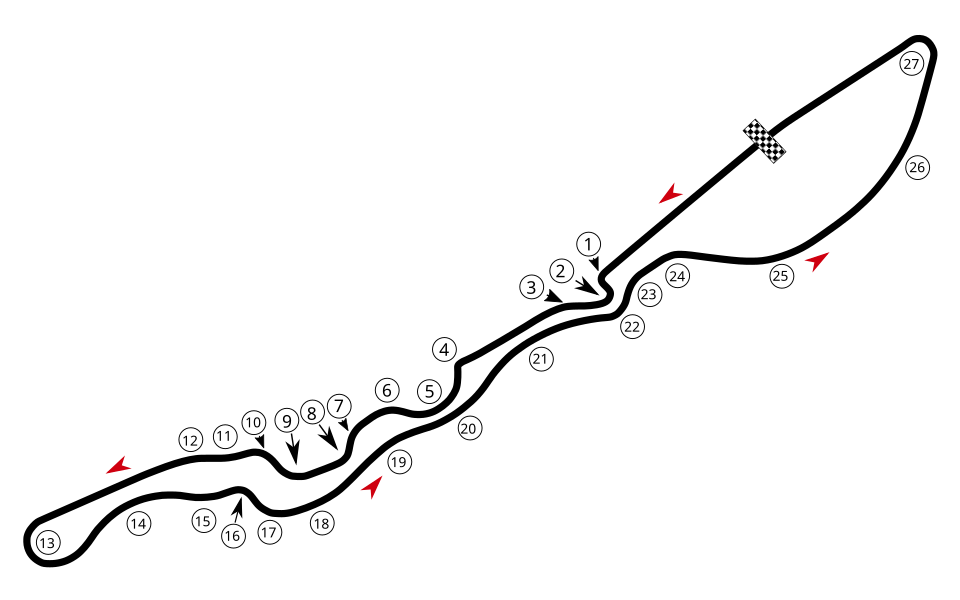 Trazado de Circuito de la Corniche de Yeda